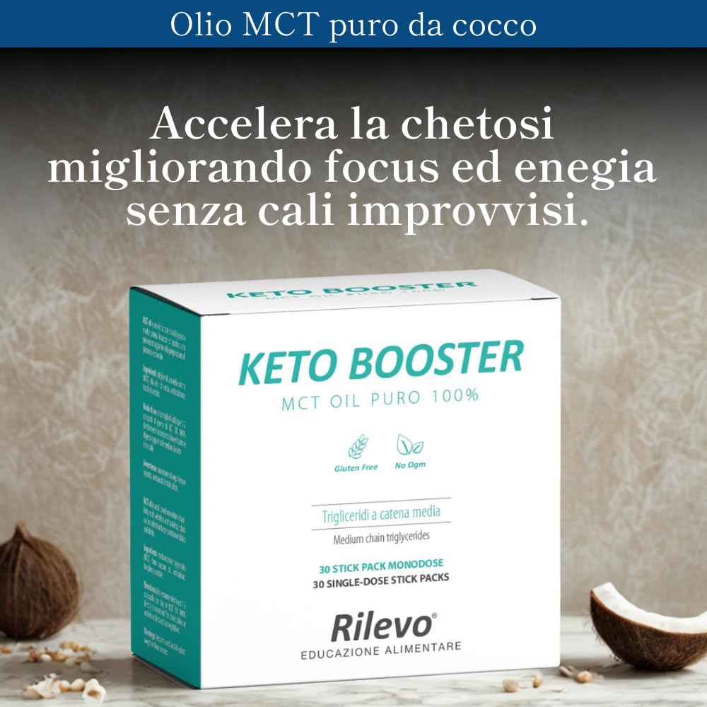 Keto Booster MCT Oil Puro 100% Trigliceridi a catena media